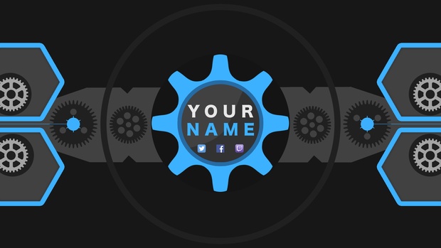 Technical Gears YouTube Channel Banner Template