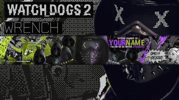 Dedsec YouTube Channel Banner Template