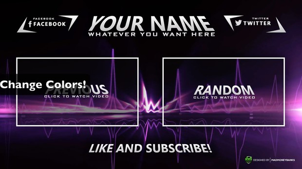 Sharp Outro Card Template with Extras