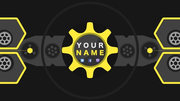 Technical Gears YouTube Channel Banner Template