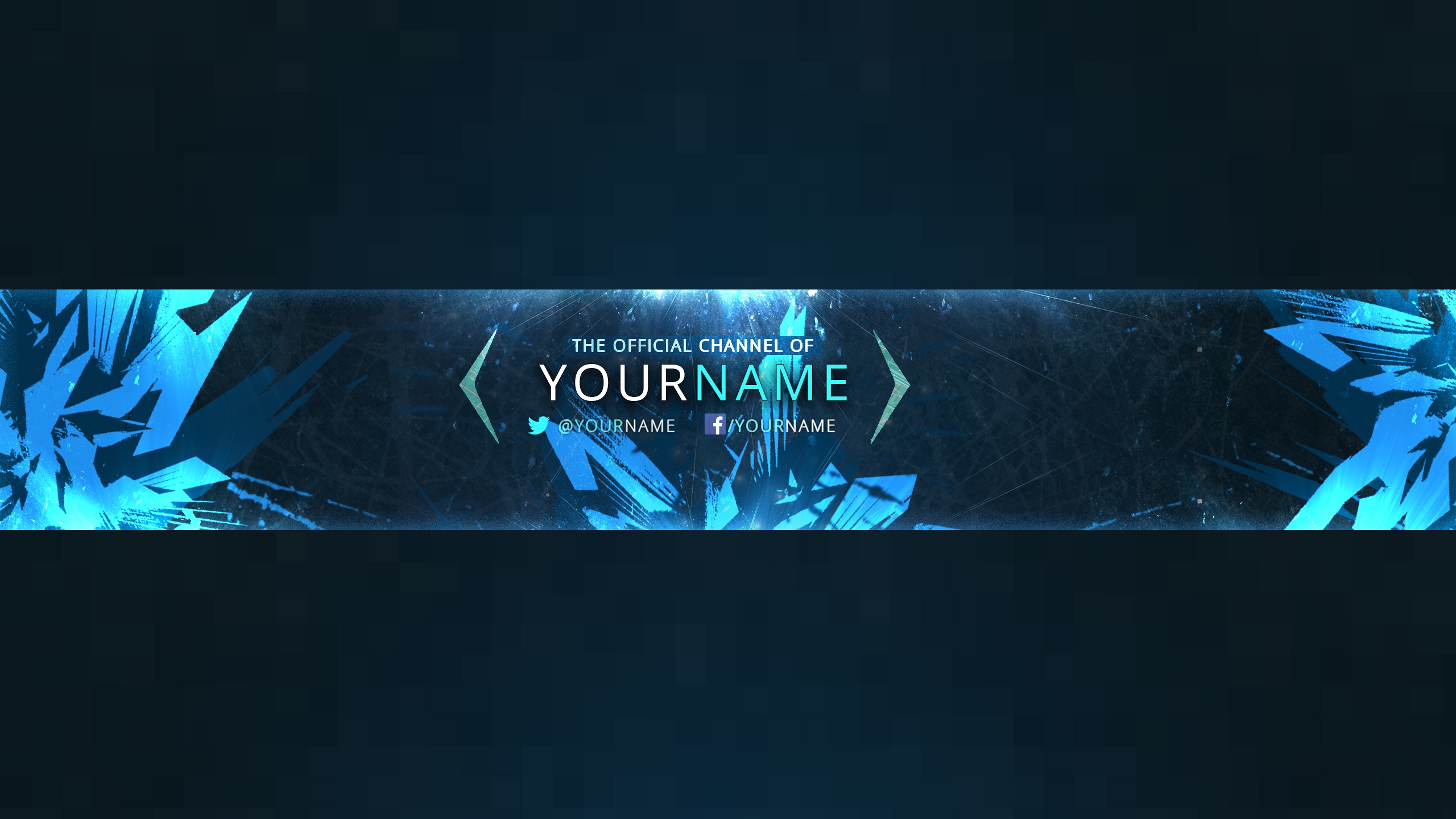 Youtube Banner Template 2560X1440