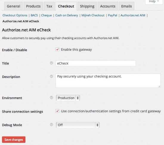 WooCommerce Authorize net AIM Payment Gateway Extension