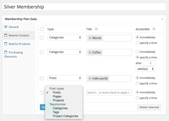 WooCommerce Memberships Extension