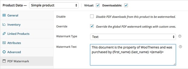 WooCommerce PDF Watermark Extension