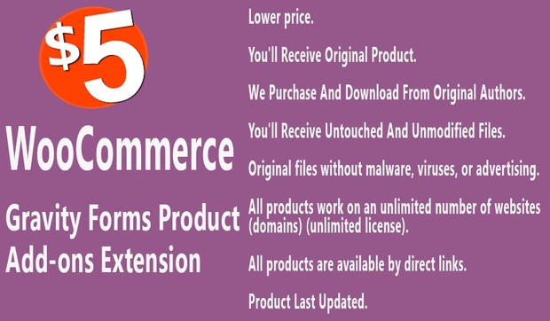 WooCommerce Gravity Forms Product Add-ons Extension