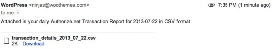 WooCommerce Authorize net Reporting Extension