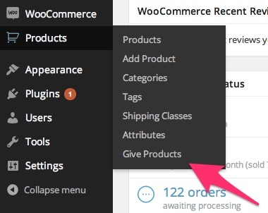 WooCommerce Give Products Extension