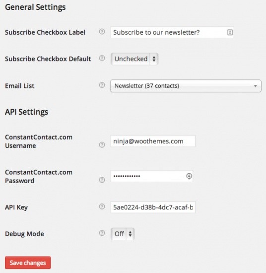 WooCommerce ConstantContact Integration Extension