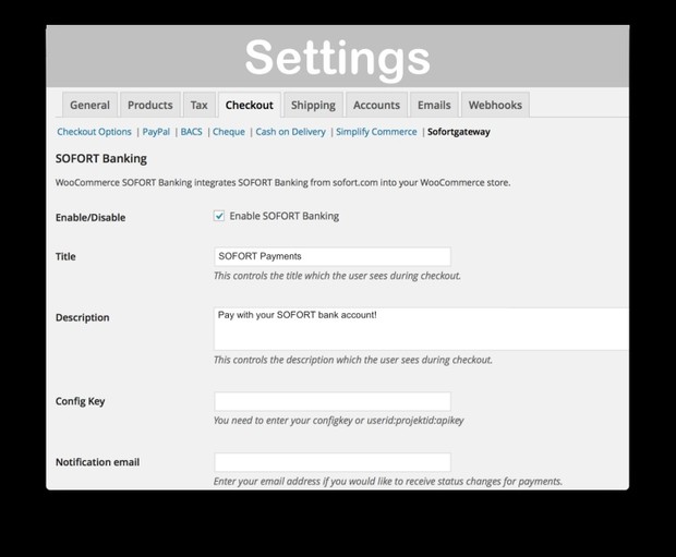 WooCommerce Sofort Payment Gateway Extension