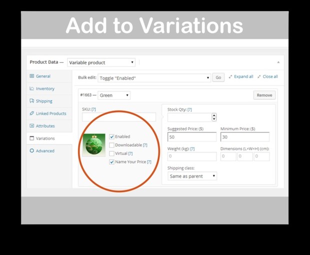 WooCommerce Name your Price Extension