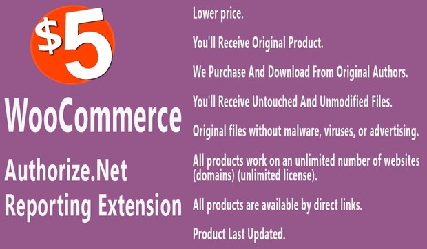 WooCommerce Authorize net Reporting Extension