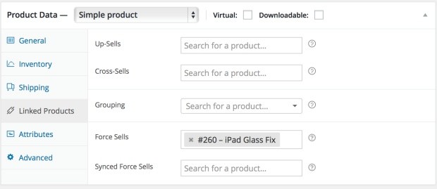 WooCommerce Force Sells Extension