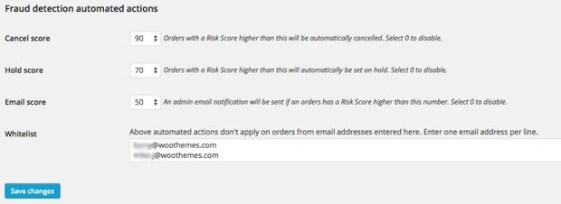 WooCommerce Anti Fraud Extension