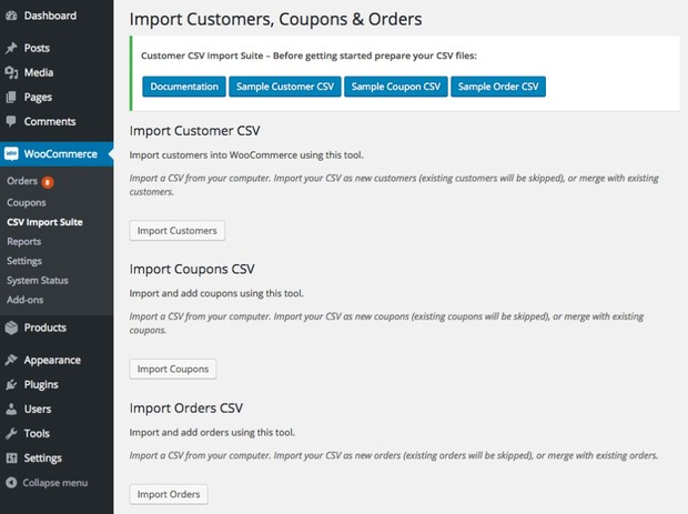 WooCommerce Customer Order Coupon CSV Import Suite Extension