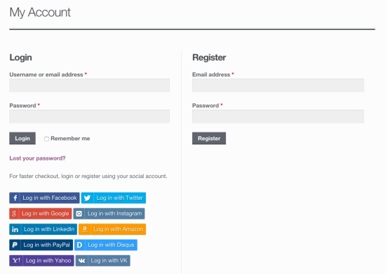 WooCommerce Social Login Extension