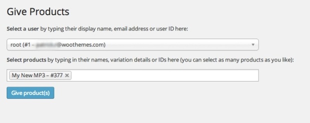 WooCommerce Give Products Extension