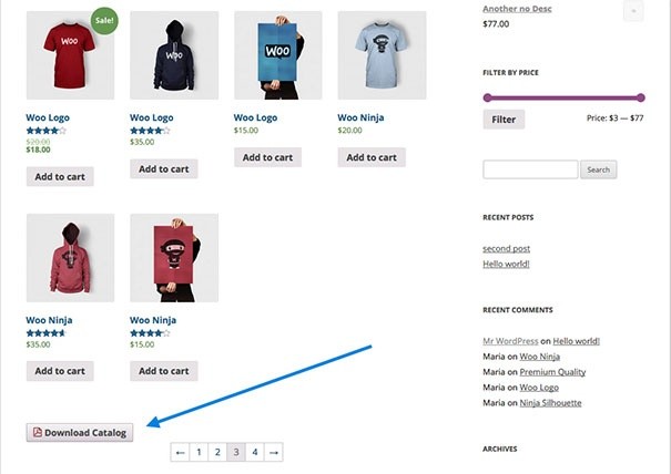WooCommerce Store Catalog PDF Download Extension