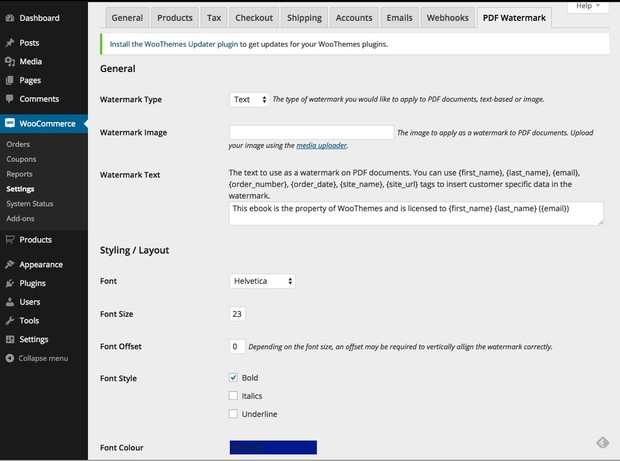 WooCommerce PDF Watermark Extension