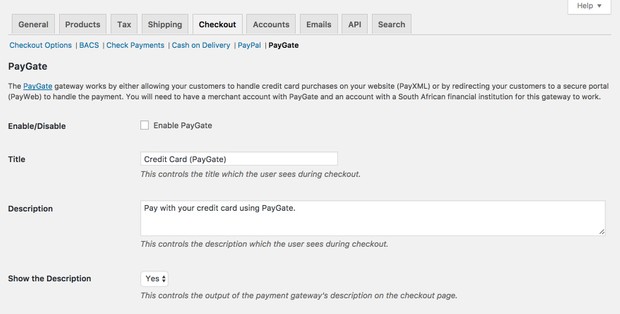 WooCommerce Paygate Payment Gateway Extension