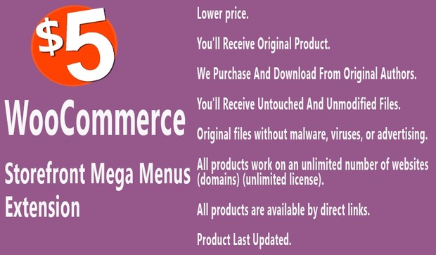 WooCommerce Storefront Mega Menus Extension
