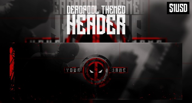 Deadpool Themed Premade Header