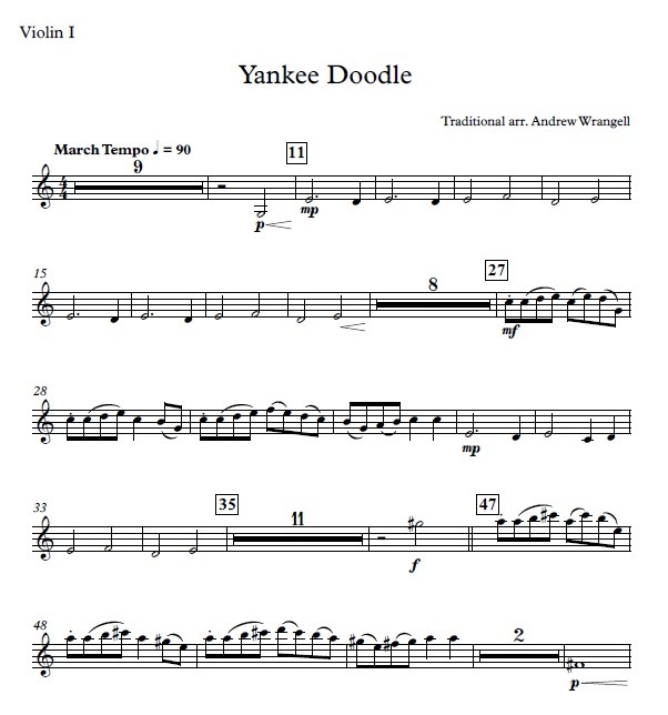 Yankee Doodle - Orchestral Score & Parts