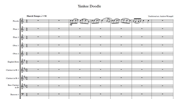 Yankee Doodle - Orchestral Score & Parts