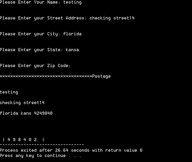 C++ Postnet Cpp