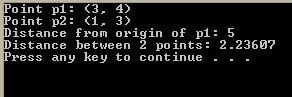 C++ language Define the class Point in a rectangular coordinate system Solution