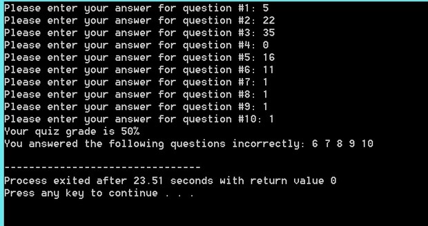 write a program that grades an online