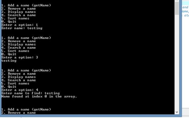 c++ create a program that stores names in an array