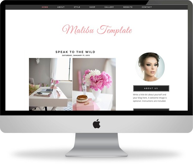 The Malibu - Premade Blogger Template