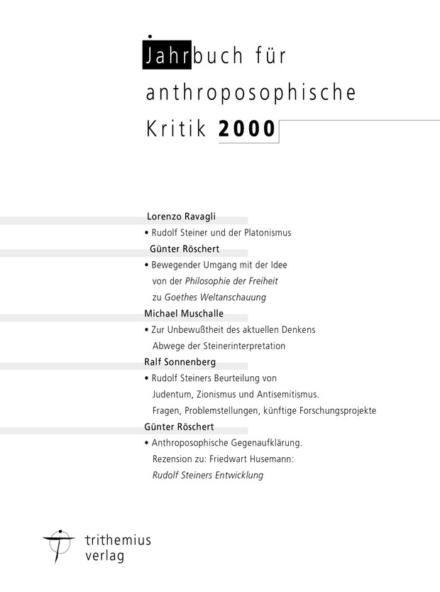 Jahrbuch für anthroposophische Kritik 2002