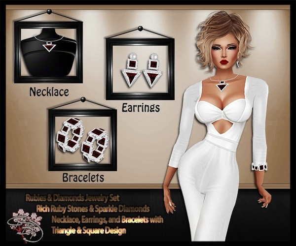 Ruby's & Diamonds Jewelry Mesh Set
