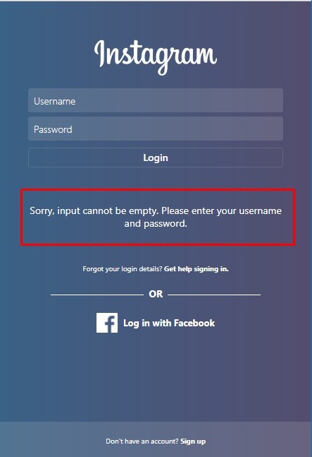 Instagram App-Like Login Page v2