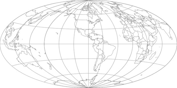 World Map-Aitoff Projection