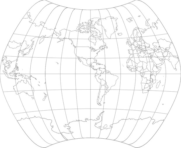 World Map-Larrivee Projection