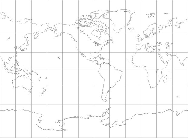 World Map-Miller Cylindrical Projection