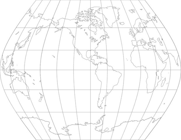 World Map-Ginzburg VIII Projection