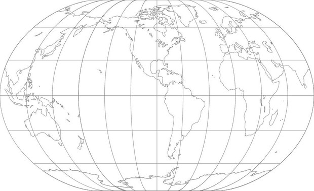 World Map-Winkel II Projection