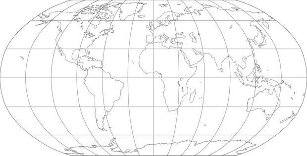 World Map-Robinson Projection