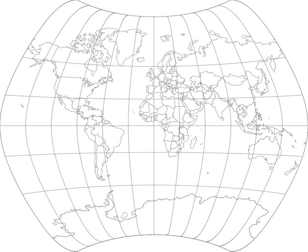 World Map-Larrivee Projection