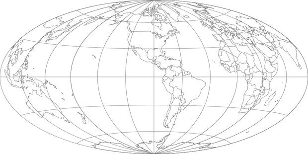 World Map-Hammer Projection