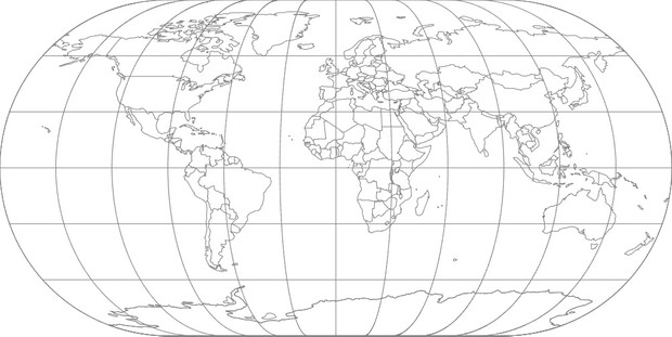World Map-Eckert III Projection