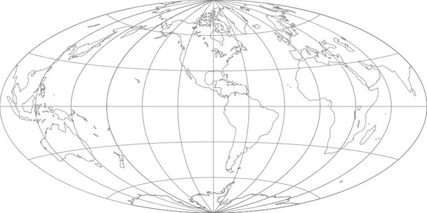 World Map-Aitoff Projection