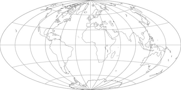 World Map-Aitoff Projection