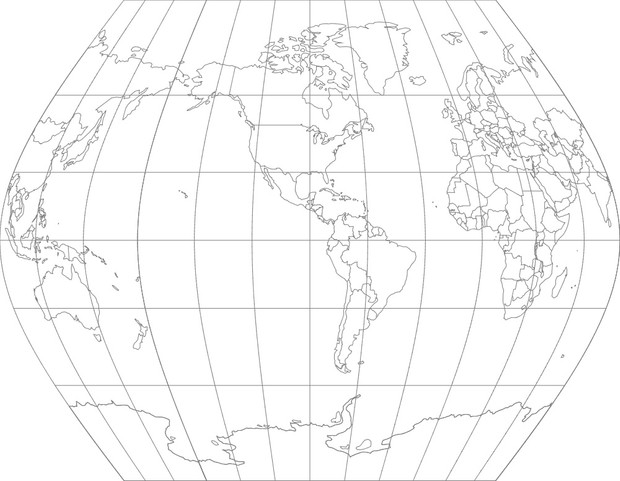 World Map-Ginzburg VIII Projection