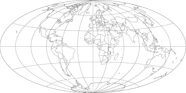 World Map-Aitoff Projection