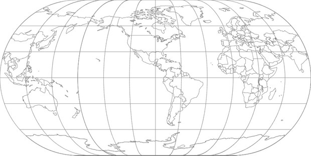 World Map-Eckert III Projection