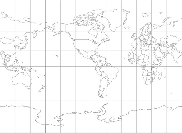 World Map-Miller Cylindrical Projection